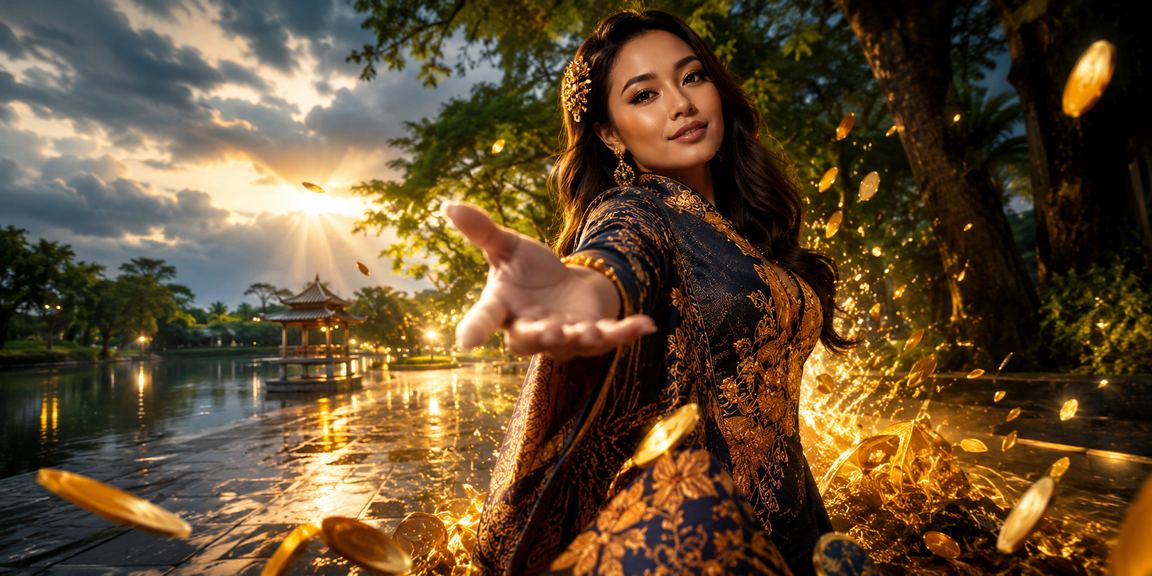 Suasana kasino hiburan Malaysia dengan motif batik tempatan yang meriah